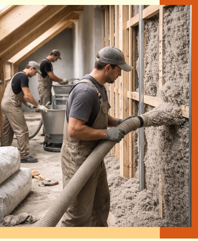 Утепление таунхауса эковатой в Нововоронеже от 2226 руб./м² — монтаж и задувка | ТепломастерНвв