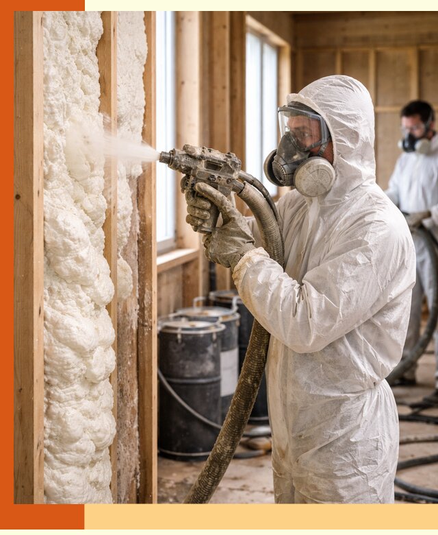 Утепление каркасного дома пенополиуретаном в Нововоронеже