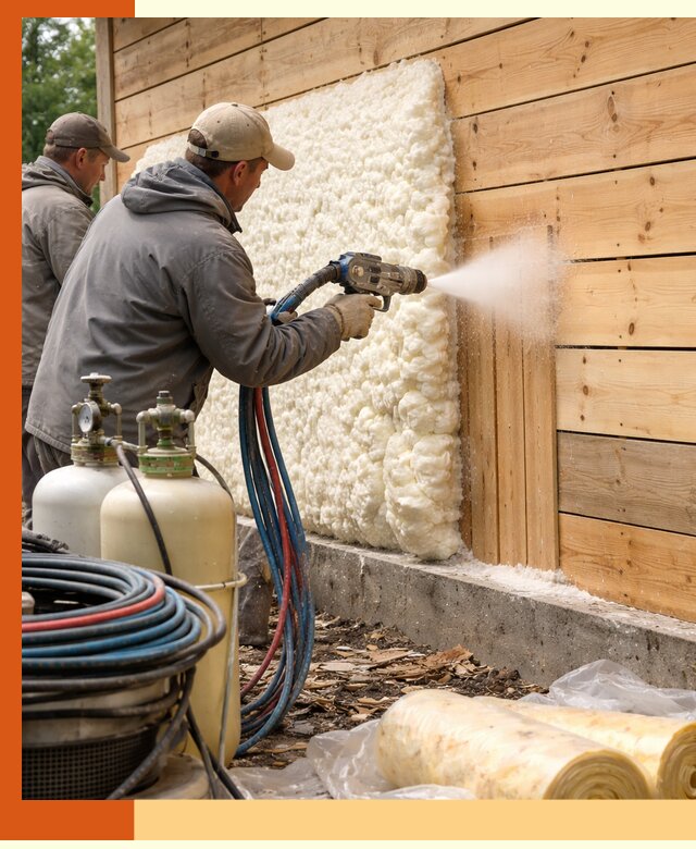 Утепление деревянного дома пенополиуретаном в Нововоронеже