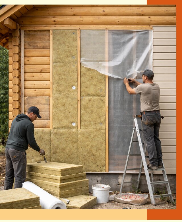 Утепление дома из бруса в Нововоронеже от 3795 руб./м2 — работы под ключ | ТепломастерНвв