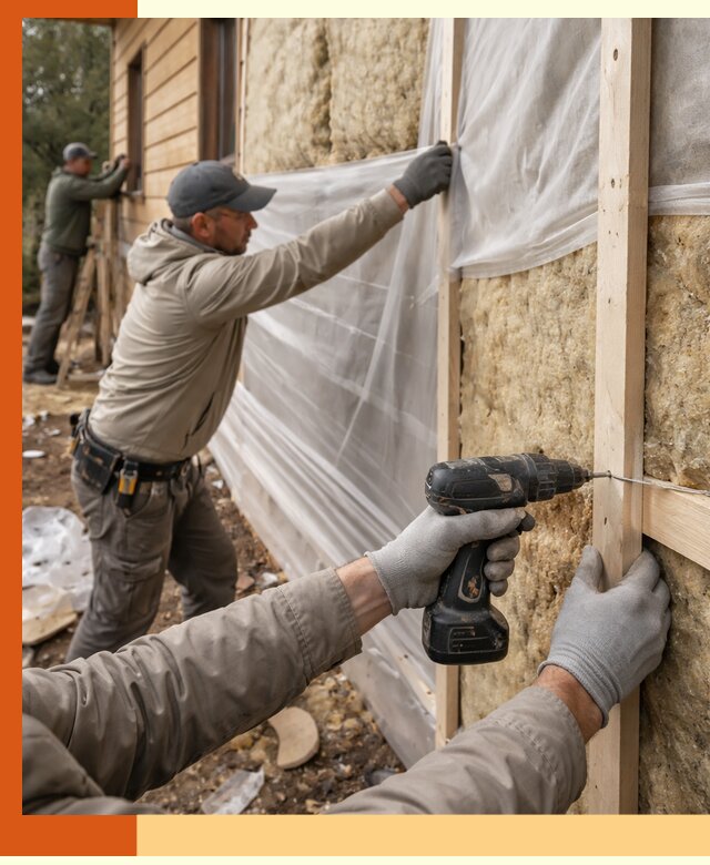 Утепление дома из бруса в Нововоронеже качественно и долговечно