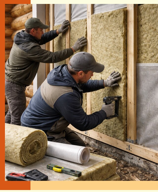 Утепление бревенчатого дома под ключ в Нововоронеже