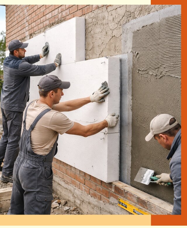 Утепление кирпичного дома в Нововоронеже от 4250 руб. под ключ | ТепломастерНвв