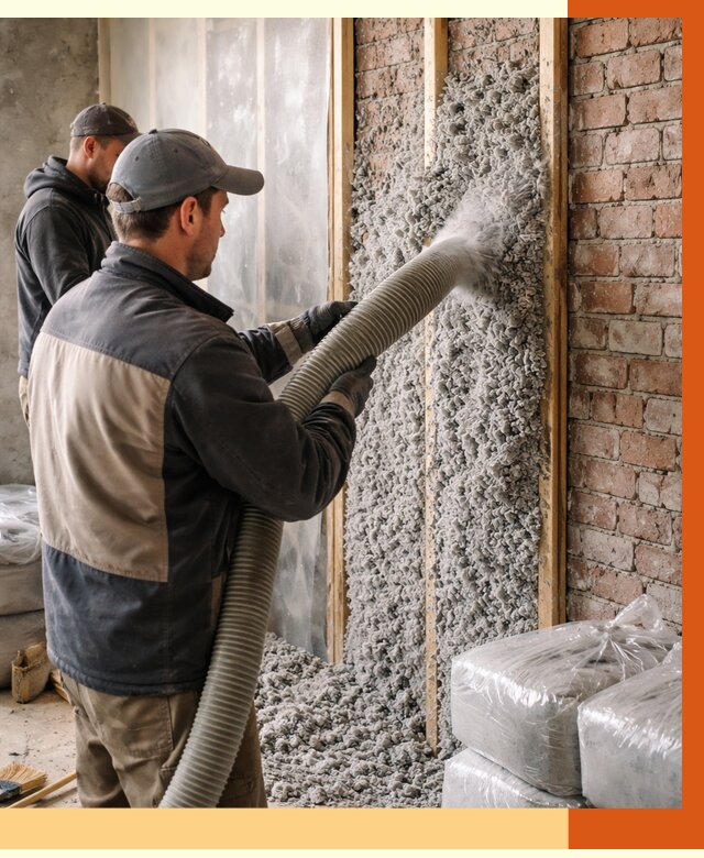 Утепление кирпичного дома эковатой в Нововоронеже от 2378 руб./м² | ТепломастерНвв