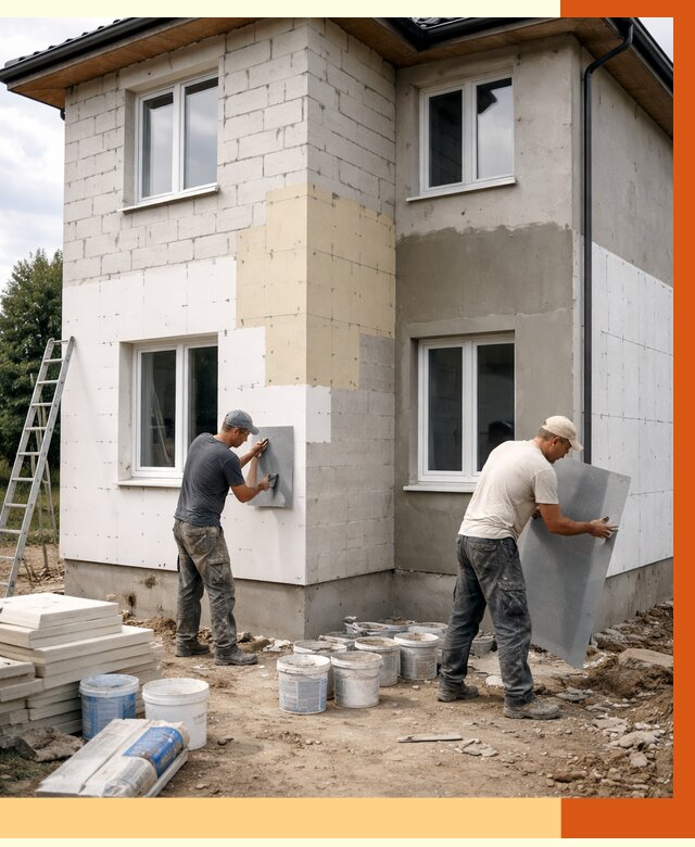 Утепление дома из газобетона в Нововоронеже от 4250 руб./м² — заказать у ТепломастерНвв