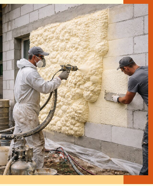 Утепление дома из газобетона ППУ в Нововоронеже от 4858 руб./м² под ключ | ТепломастерНвв