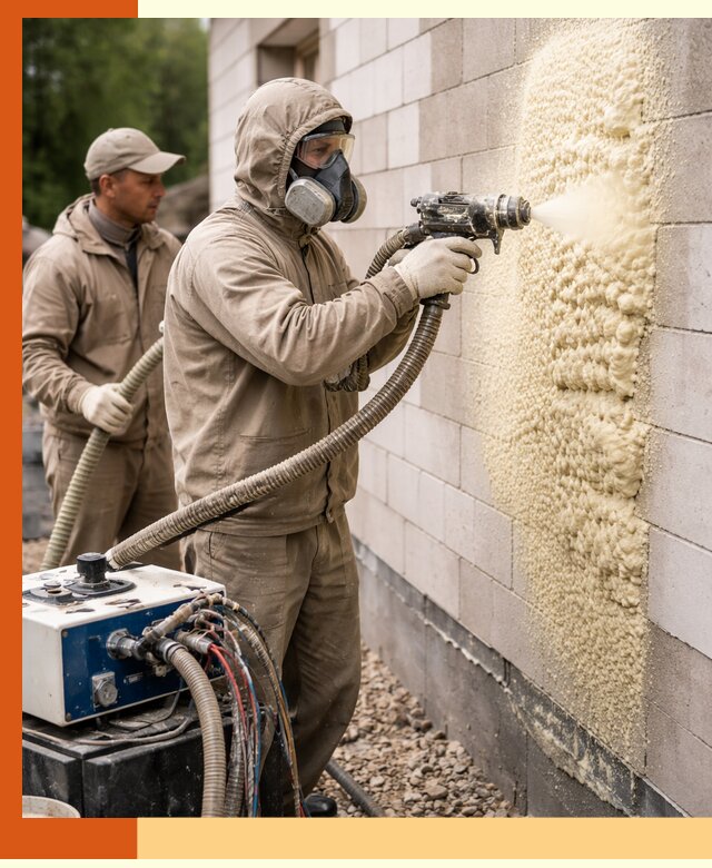 Утепление дома из газобетона ППУ в Нововоронеже — надежная теплоизоляция