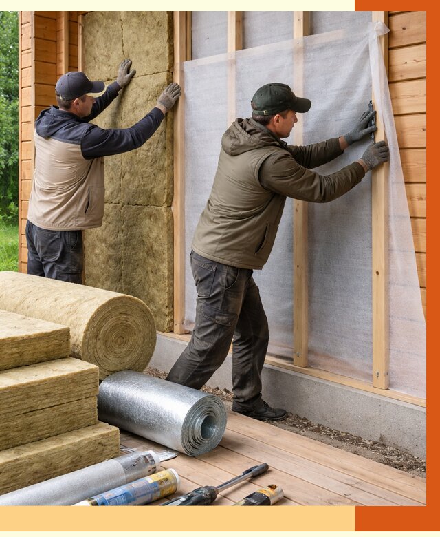 Утепление дома из двойного бруса в Нововоронеже от 4858 руб./м² — ТепломастерНвв под ключ