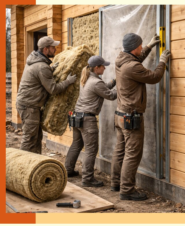 Утепление дома из двойного бруса в Нововоронеже качественно и надёжно