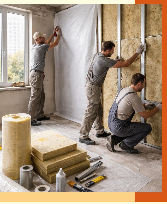 Утепление квартиры в Нововоронеже от 4554 руб/м2 — утеплить квартиру изнутри и снаружи | ТепломастерНвв