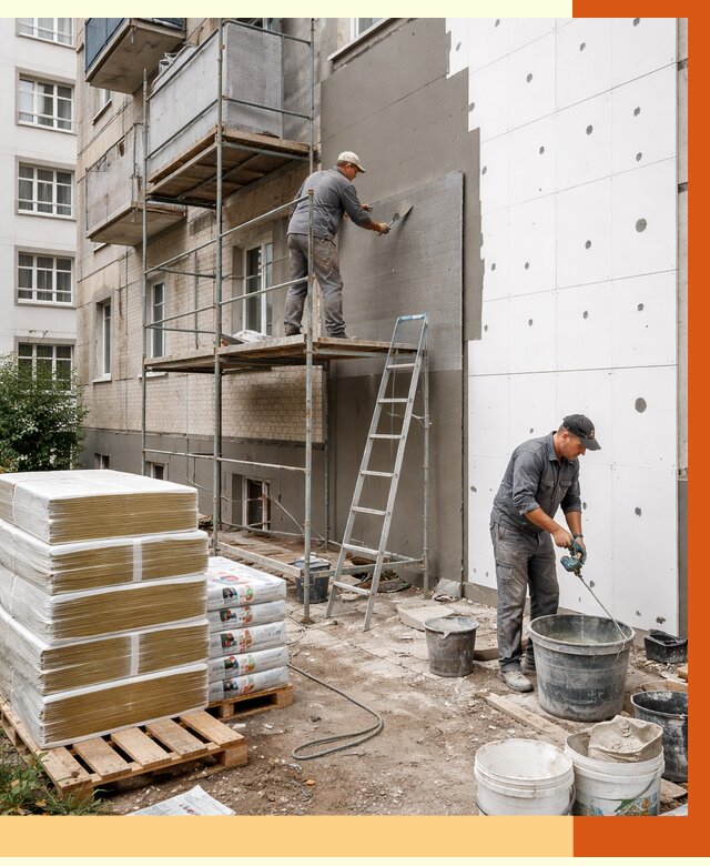 Утепление квартиры снаружи в Нововоронеже от 6224 руб/м2 под ключ | ТепломастерНвв