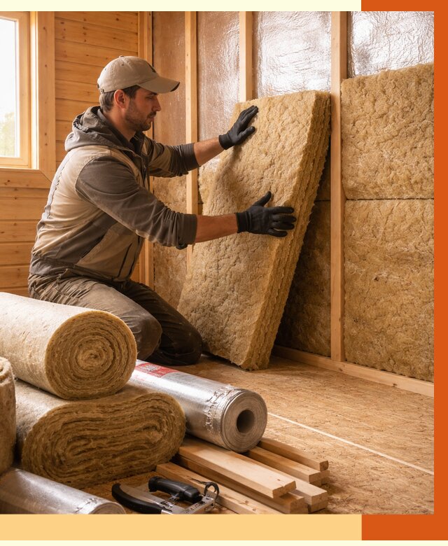 Утепление бани в Нововоронеже под ключ от 4554 руб./м2 — утеплить потолок, пол и стены | ТепломастерНвв