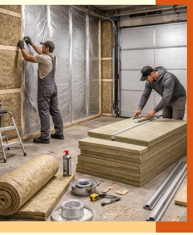 Утепление гаража в Нововоронеже от 4554 руб/м2 — комплексное утепление ворот и стен | ТепломастерНвв