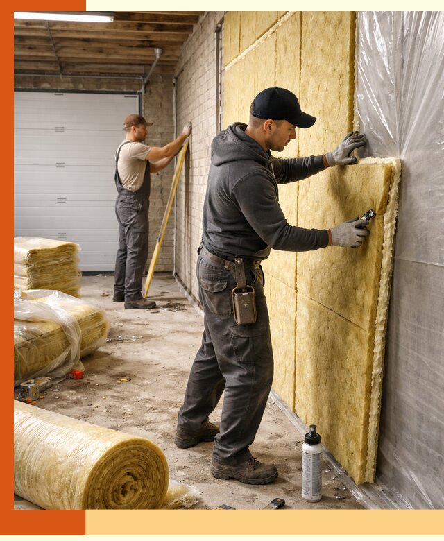 Утепление гаража под ключ в Нововоронеже — все виды теплоизоляции