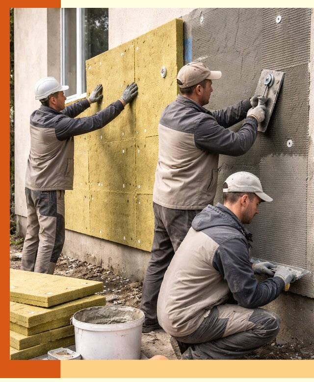 Утепление фасада под штукатурку в Нововоронеже — энергоэффективная технология