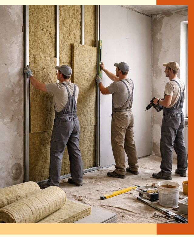 Утепление стен изнутри в Нововоронеже от 2277 руб/м² под ключ | ТепломастерНвв