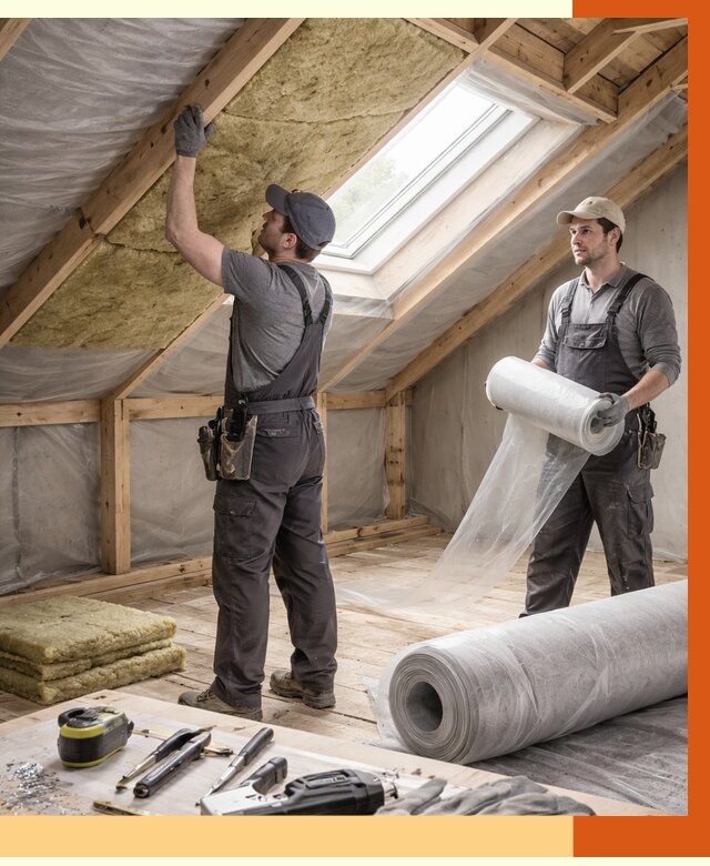 Утепление крыши изнутри мансарды в Нововоронеже от 4250 руб./м² | ТепломастерНвв