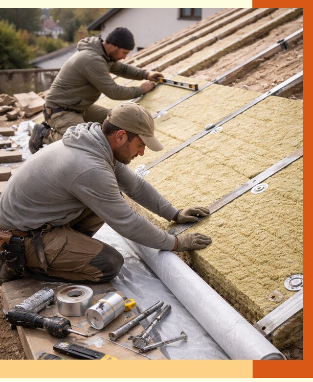 Утепление крыши снаружи в Нововоронеже под ключ от 1214 руб./м2 | ТепломастерНвв