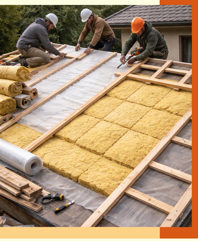 Утепление скатной крыши в Нововоронеже от 1265 руб./м2 под ключ | ТепломастерНвв