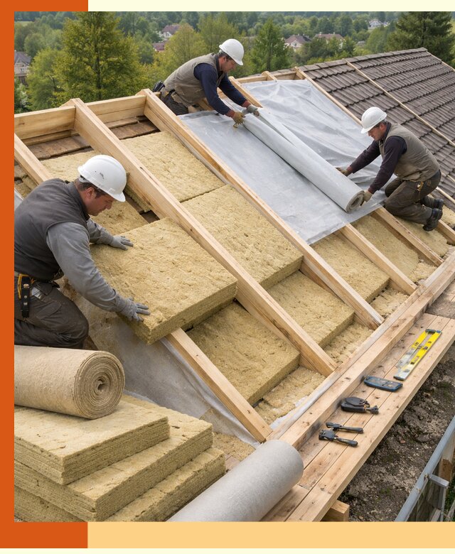 Утепление скатной крыши в Нововоронеже качественно и надёжно