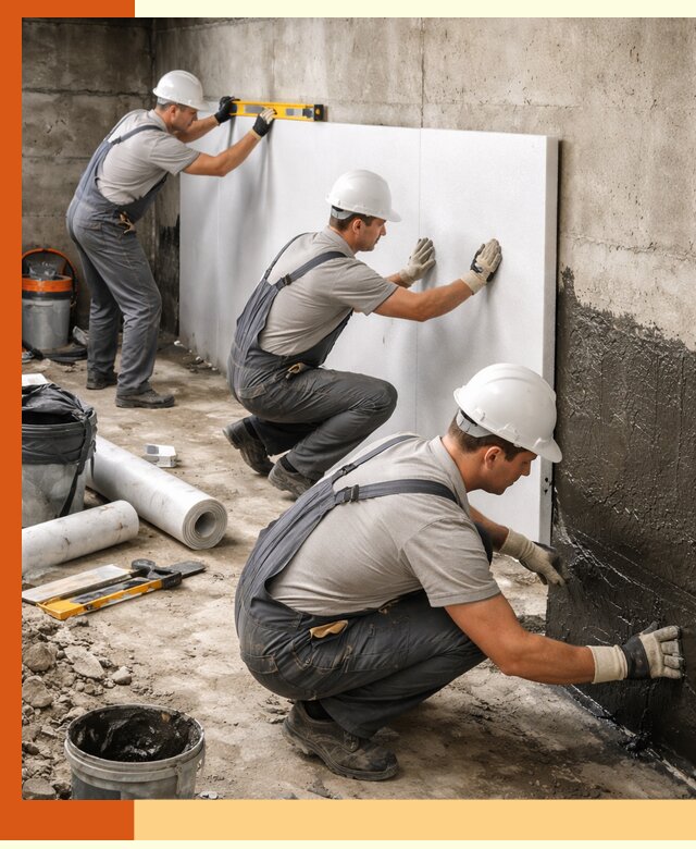 Утепление фундамента изнутри профессионально в Нововоронеже