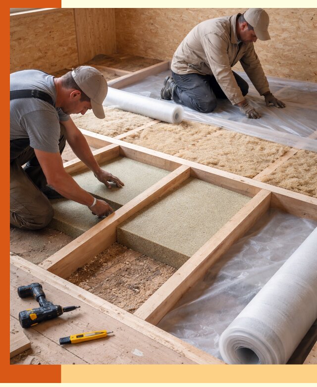 Профессиональное утепление деревянного пола в Нововоронеже