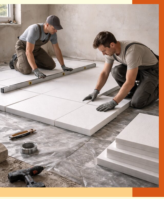 Утепление бетонного пола в Нововоронеже от 2530 руб/м2 — монтаж и цена | ТепломастерНвв