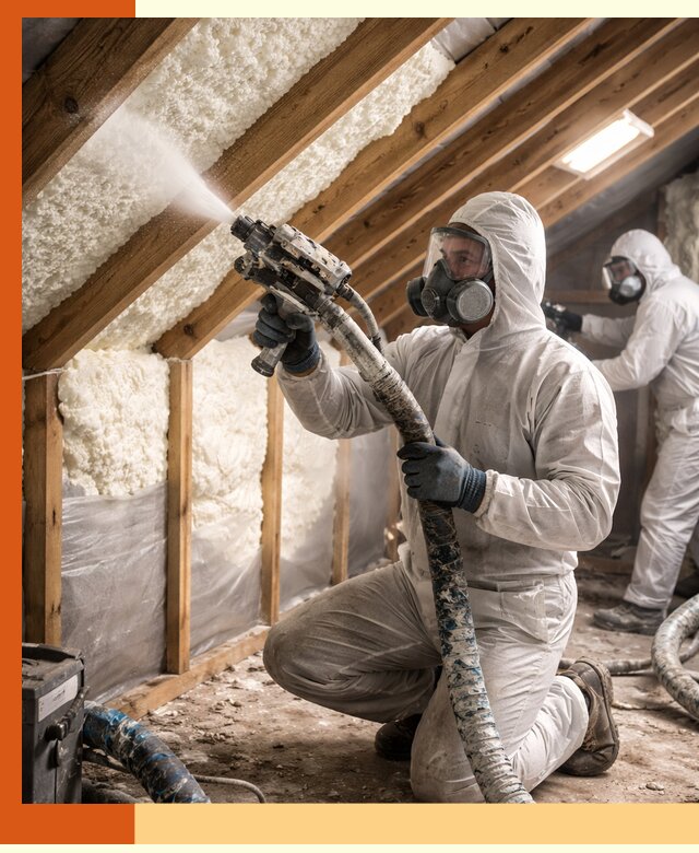 Утепление чердака пенополиуретаном (ППУ) в Нововоронеже