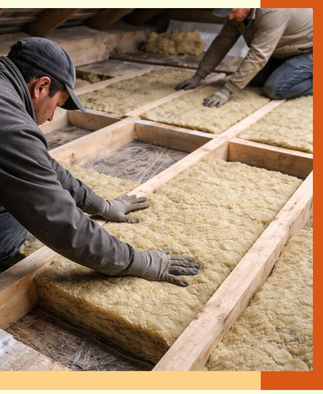 Утепление чердака минватой в Нововоронеже от 3542 руб/м2 под ключ | ТепломастерНвв