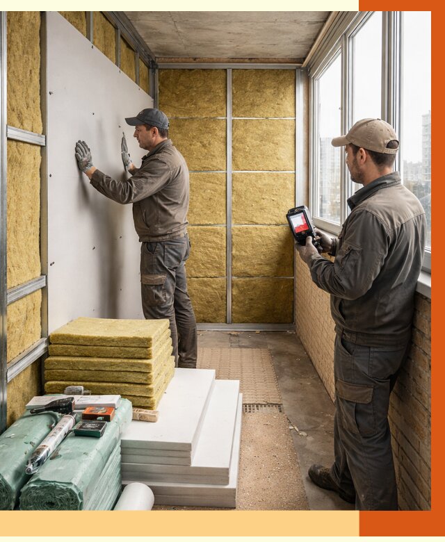 Утепление балкона в Нововоронеже от 4554 руб. под ключ | ТепломастерНвв