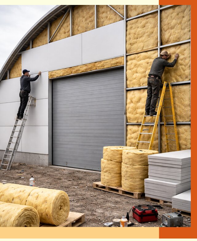 Утепление ангара пенополиуретаном в Нововоронеже от 7286 руб./м² — комплекс от ТепломастерНвв