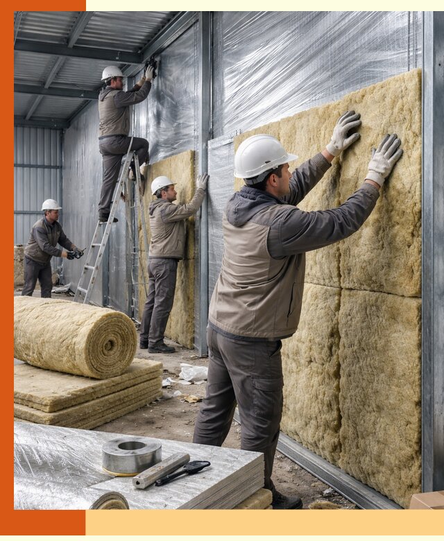 Утепление металлического склада в Нововоронеже: теплоизоляция и герметизация