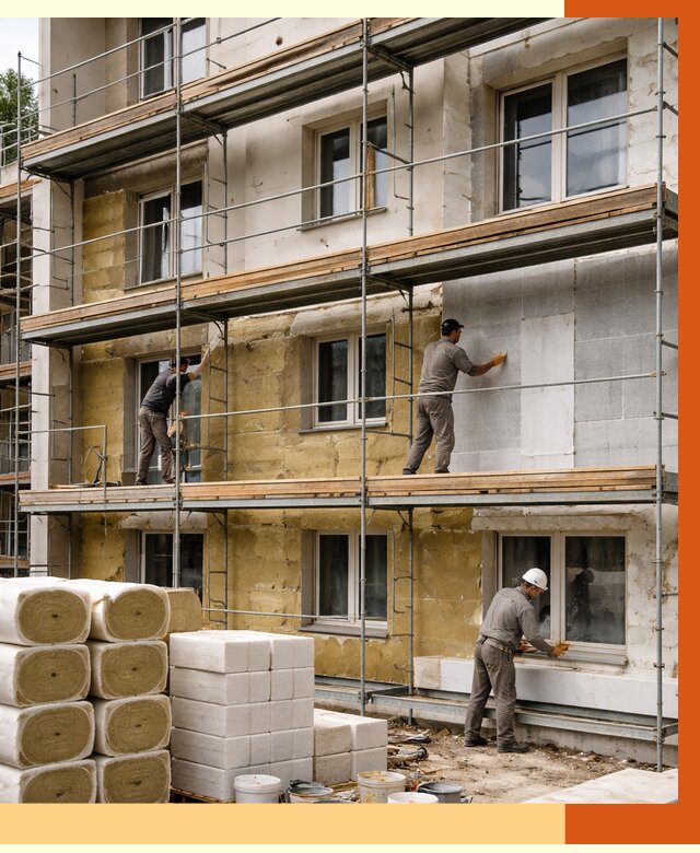 Утепление гостиницы в Нововоронеже от 7286 руб./м2 — комплексно, ППУ, под ключ | ТепломастерНвв