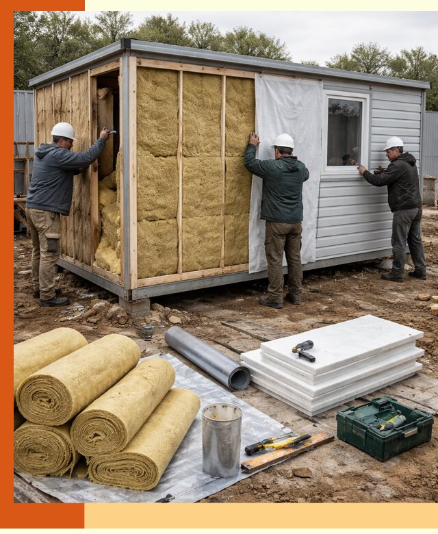 Утепление строительной бытовки под ключ в Нововоронеже для любых условий