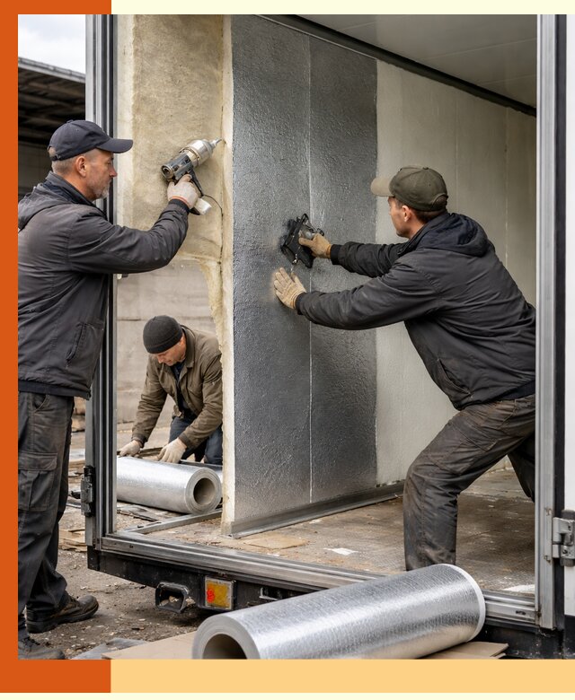 Утепление холодильного кузова в Нововоронеже — монтаж и теплоизоляция