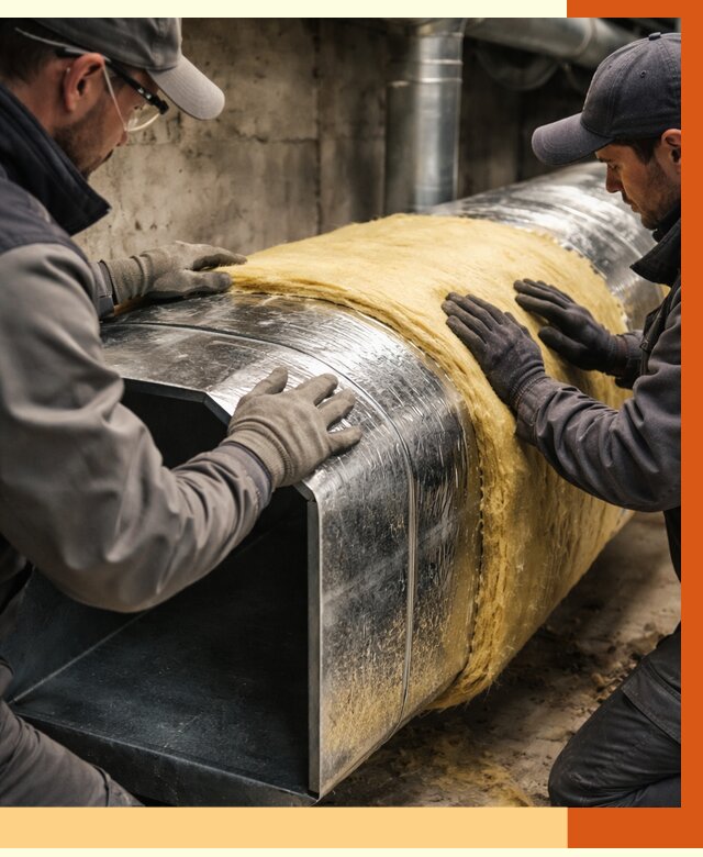 Утепление воздуховодов в Нововоронеже от 4250 руб. — теплоизоляция вентиляции | ТепломастерНвв