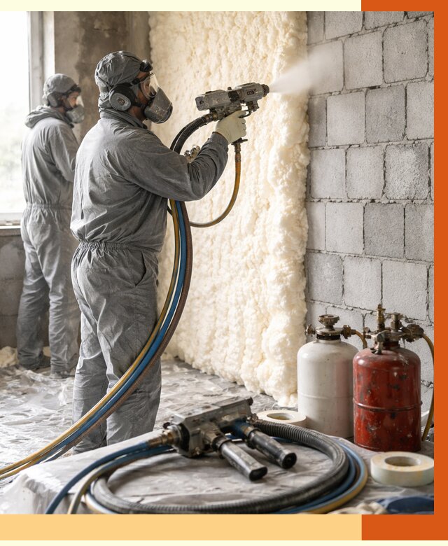 Утепление блочной стены ППУ в Нововоронеже от 4301 руб./м² — ТепломастерНвв