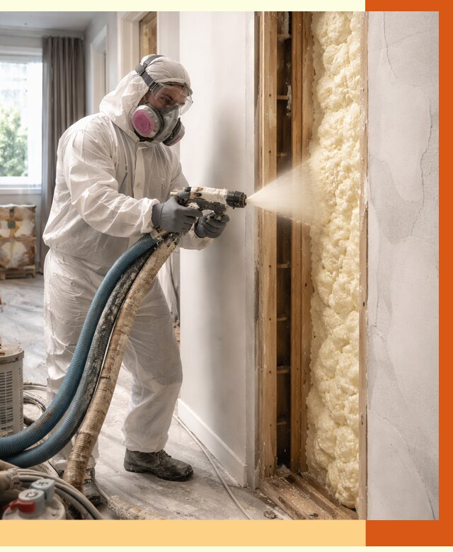 Межстеновое утепление ППУ в Нововоронеже от 2783 руб/м2 — межстенное утепление под ключ | ТепломастерНвв