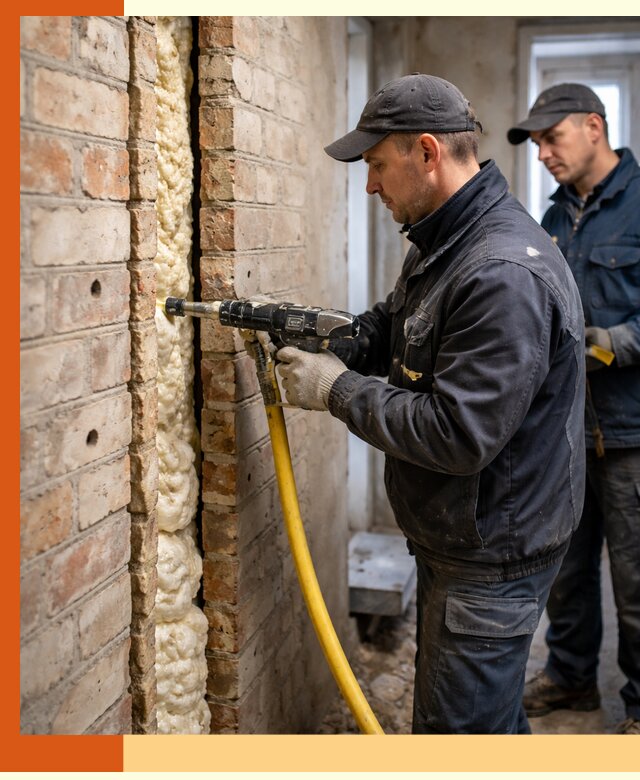 Межстеновое утепление пенополиуретаном в Нововоронеже