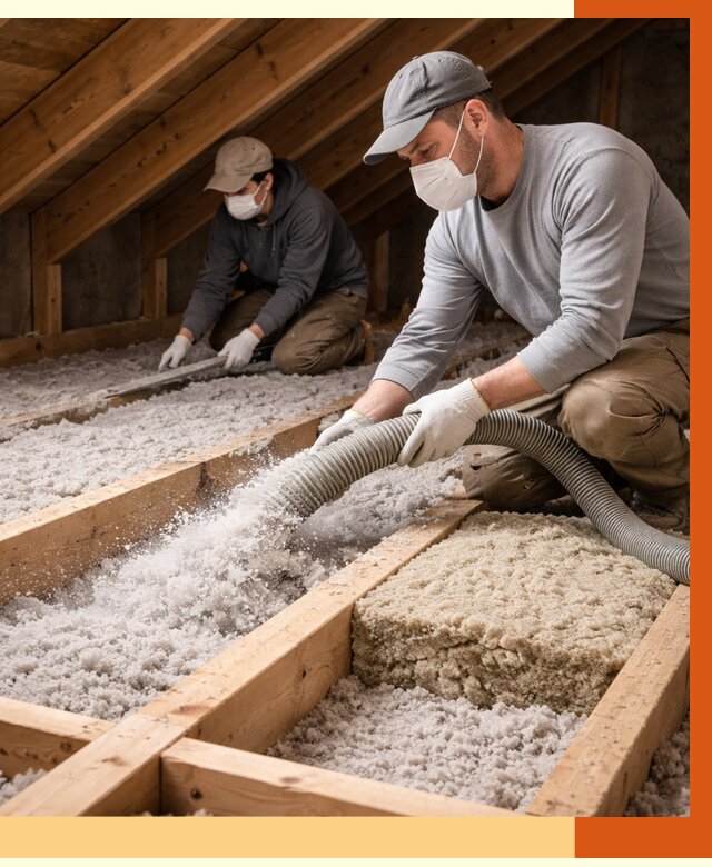 Заполнение полостей чердачного перекрытия в Нововоронеже от 4554 руб. | ТепломастерНвв