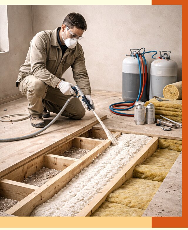 Заполнение полостей межэтажного перекрытия в Нововоронеже от 4250 руб. | ТепломастерНвв