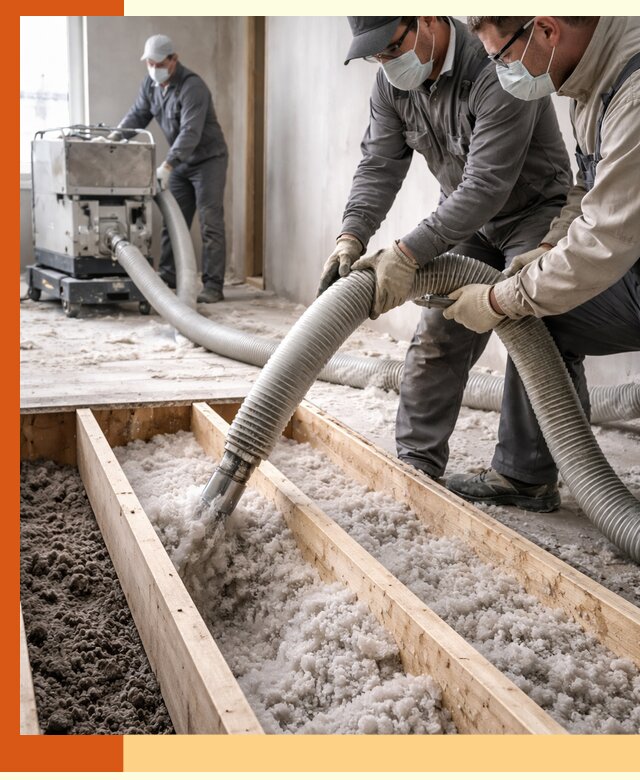 Заполнение полостей межэтажного перекрытия в Нововоронеже эффективно и герметично