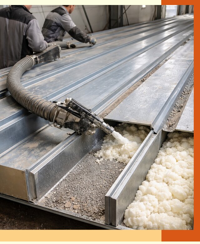 Заполнение пустот кровельных панелей в Нововоронеже от 7286 руб. под ключ | ТепломастерНвв