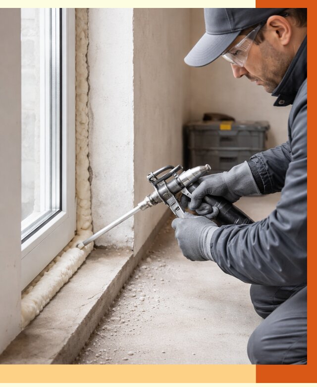 Герметизация стыков ППУ в Нововоронеже от 1670 руб. за м2 — утепление примыканий под ключ | ТепломастерНвв