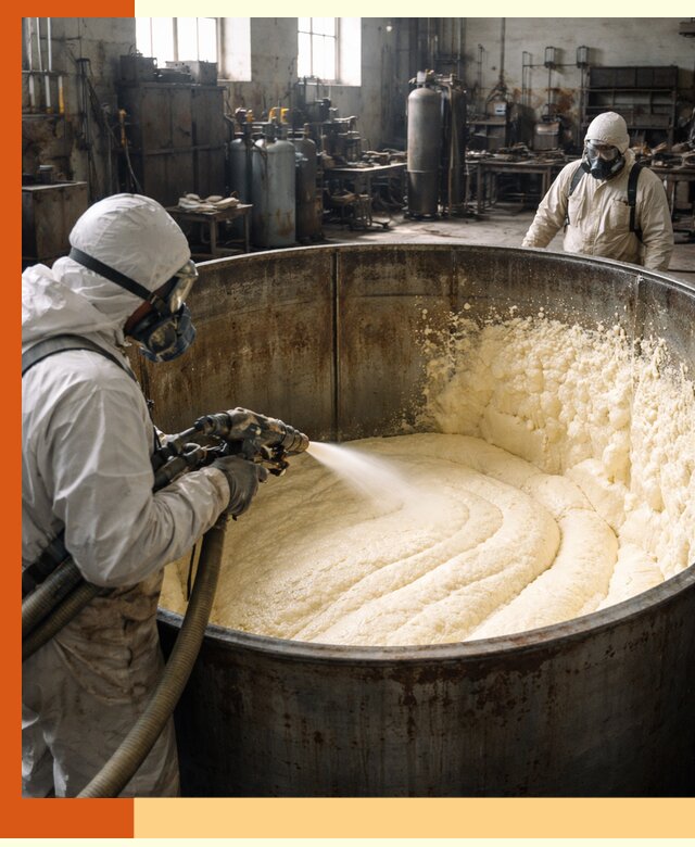 Заливка ппу в емкости с полной изоляцией и герметизацией в Нововоронеже