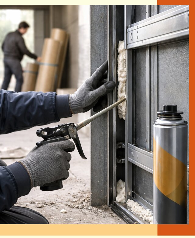 Заполнение пустот ворот в Нововоронеже от 4554 руб. — заливка ППУ, утепление под ключ | ТепломастерНвв