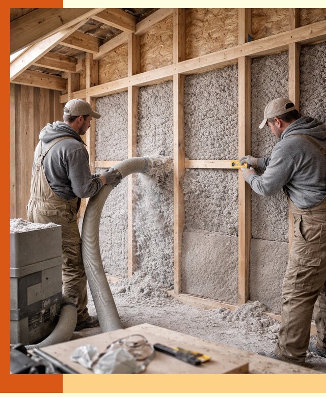 Утепление эковатой стен, потолков и перекрытий в Нововоронеже