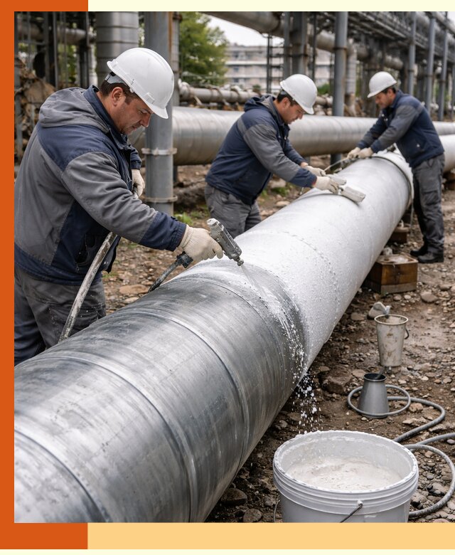 Утепление теплотрассы жидкой теплоизоляцией в Нововоронеже