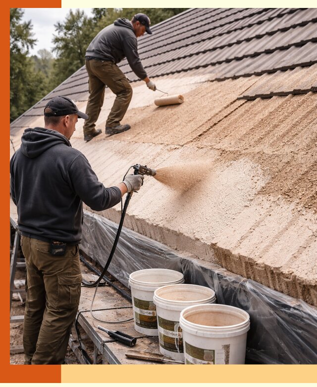 Утепление кровли жидкой пробкой в Нововоронеже для домов и зданий