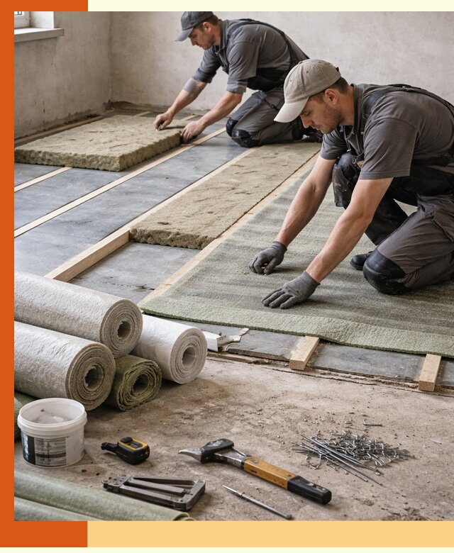 Шумоизоляция пола в Нововоронеже — профессиональная звукоизоляция помещений